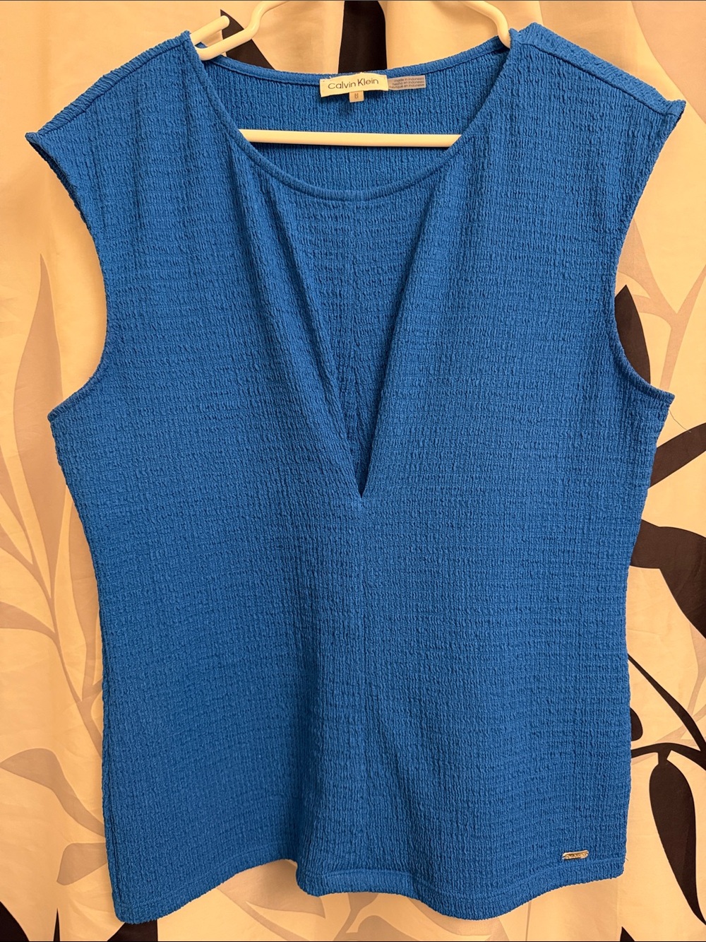 Calvin Klein Smock Crew Neck Knit Top